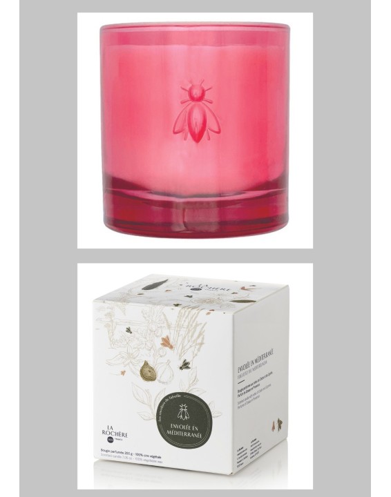 Bee candle cherry blossom gift box