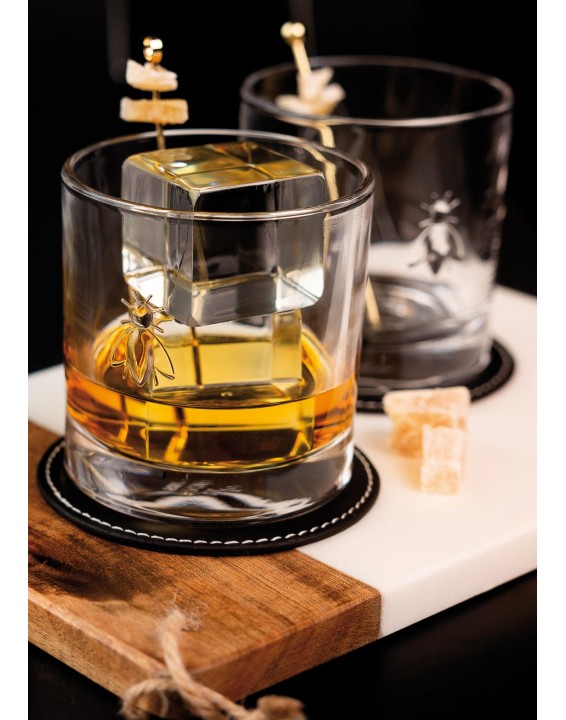 Set 4 bee whisky glass 